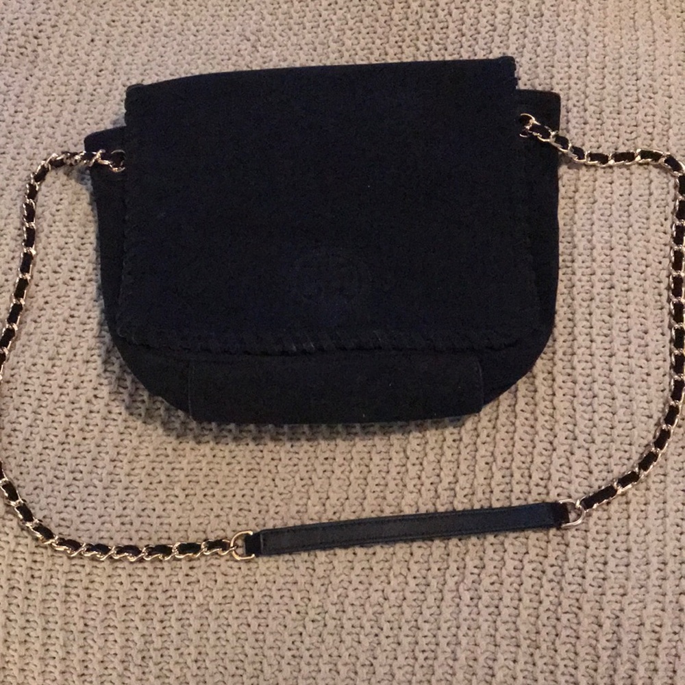 Tory Burch Marion suede flap shoulder bag